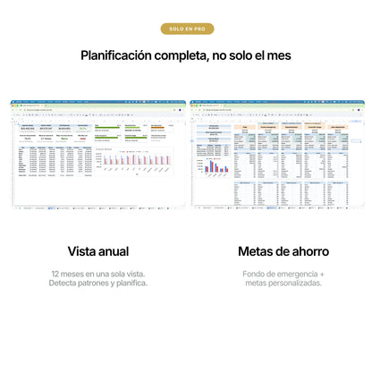Gráficos de ahorro mensual — Kavero PRO Excel