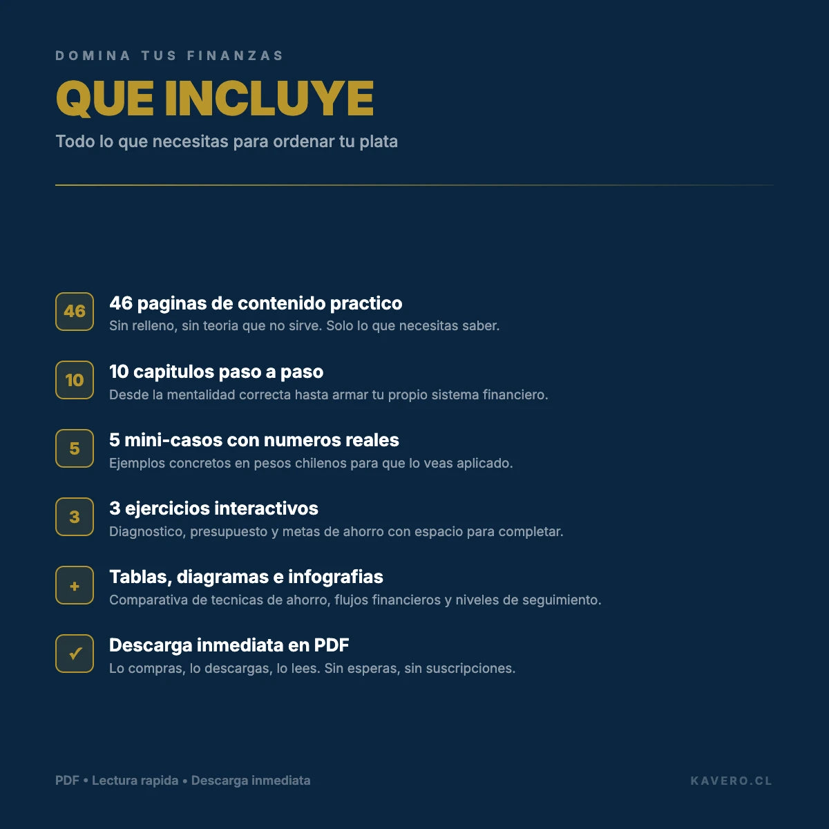 Domina tus Finanzas - Qué incluye
