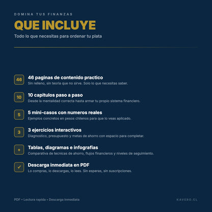 Domina tus Finanzas - Qué incluye